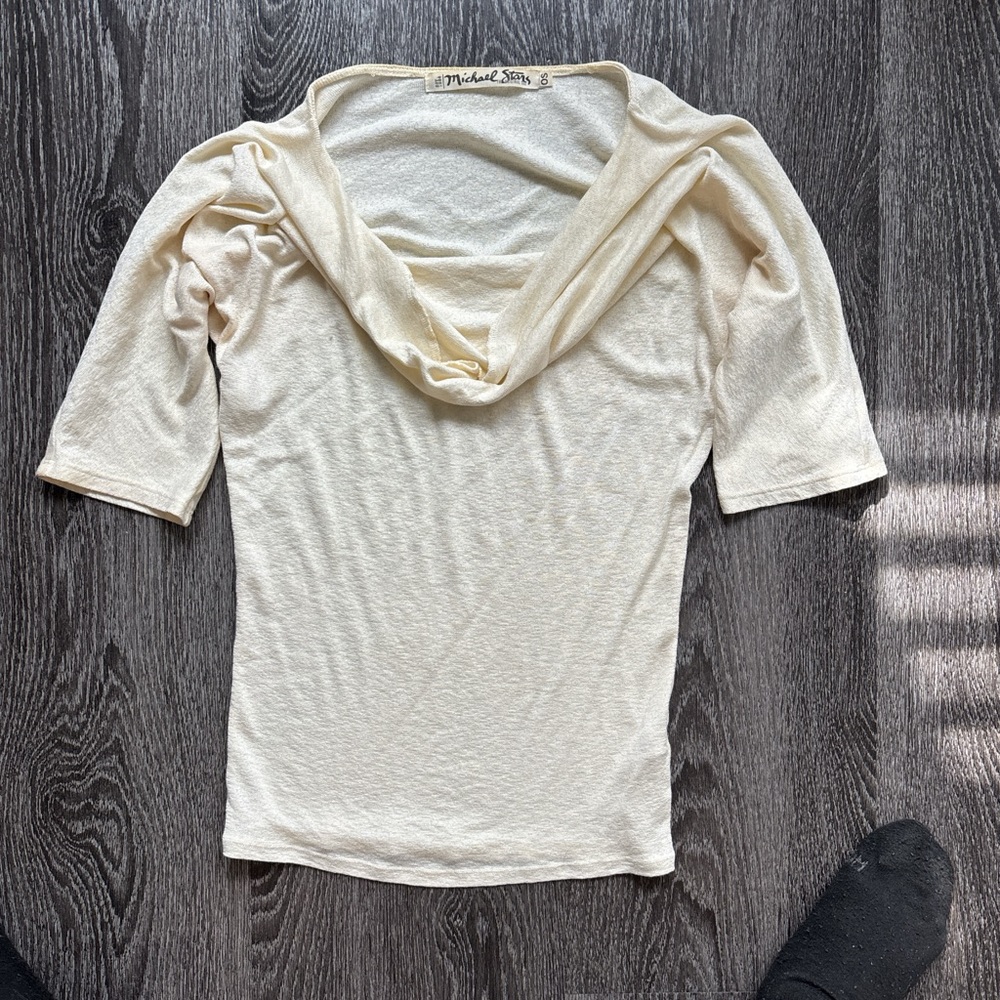 Michael Stars Off-White Cowl Neck Top
